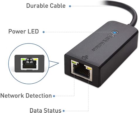 Cable Matters USB to Ethernet Adapter Cable (USB 2.0 to Ethernet / USB to RJ45) Supporting 10 / ...