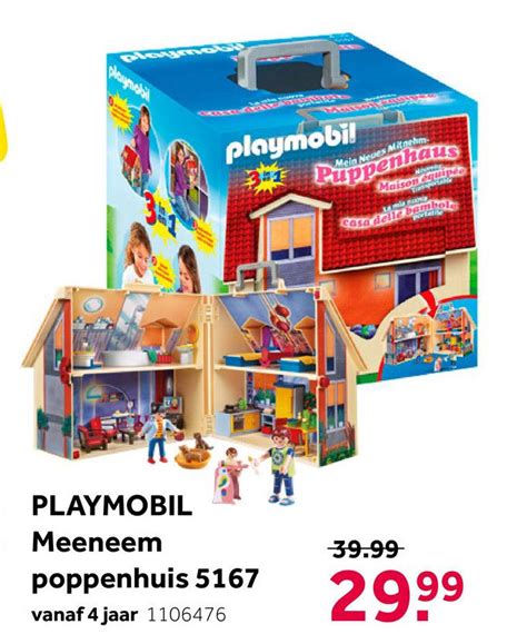 PLAYMOBIL Mijn Meeneem Poppenhuis 5167 Aanbieding Bij Intertoys