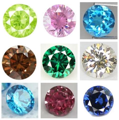 Cubic Zirconia Special Colors Round Aaa Multi Color Cz Loose Etsy