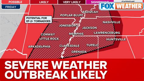 Severe Weather Outbreak Likely Across Central Us With Multiple Strong