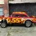Custom Hot Wheels Chevy Gasser Satin Red With Flames Five Chrome AMR Wheels