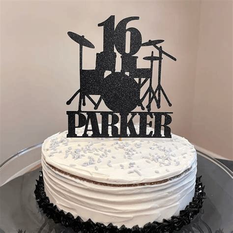 Drums Cake Topper Personalised Cake Topper Any Name Cake Topper Any