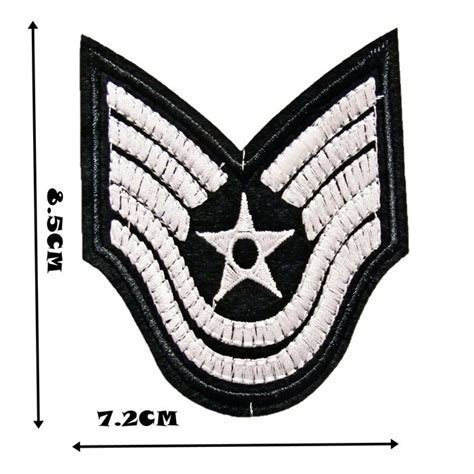 Military Stripe Star Iron On Patch Cm X Cm Badge Patches Motif