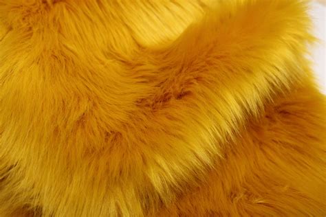 Mustard Yellow Faux Fur 2 Pile Faux Fur Leather Sheets Etsy