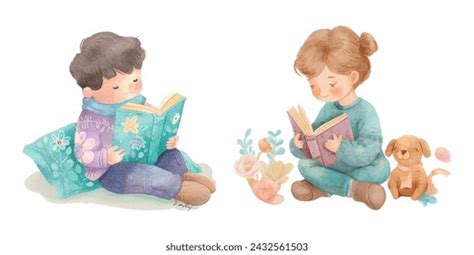 2,238 2 Kids Reading Book Stock Vectors and Vector Art | Shutterstock