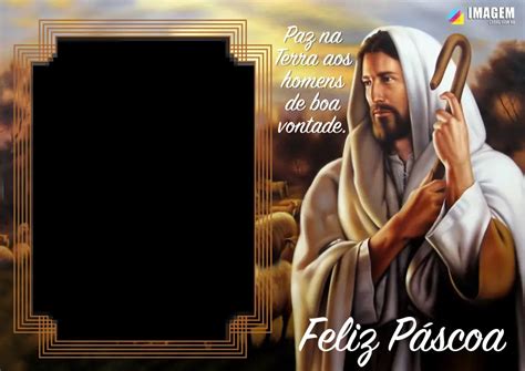 Feliz Páscoa Jesus Cristo Moldura PNG Imagem Legal