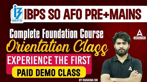 Ibps So Afo Pre Mains Complete Foundation Batch Agronomy