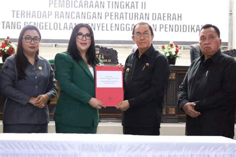 Dprd Minahasa Tetapkan Pengelolaan Dan Penyelenggaraan Pendidikan