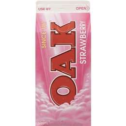 Oak Strawberry Flavoured Milk Ml Woolworths