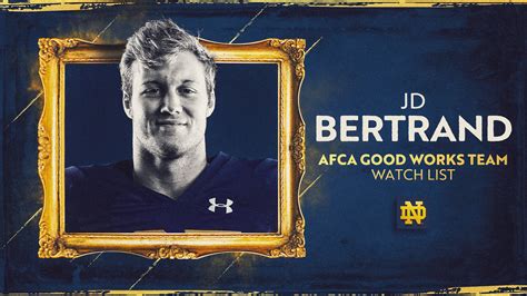 Notre Dame Football On Twitter Jd Bertrand Allstate Afca Good Works