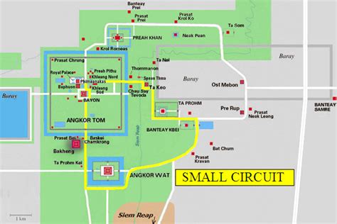 Angkor Map and overview - a tourist introduction