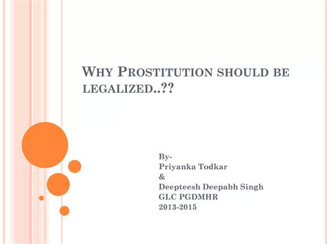 Why Prostitution Should Be Legalized Ppt