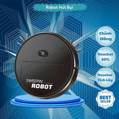 Robot Hút Bụi Lau Nhà Thông Minh SWEEPIN Máy Hút Bụi Thông Minh Tự Động Cho Gia Đình Hot