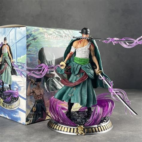 21cm Anime Bandai One Piece Action Figure Roof Sauron Three Knife Flow