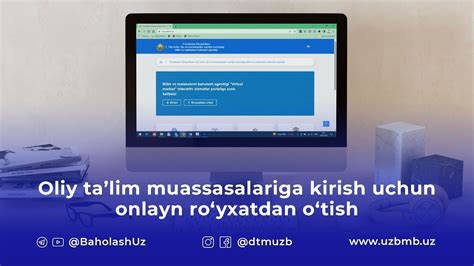 OTMlarga Kirish Uchun Onlayn Royxatdan Otish 2023 2024 Oquv Yili