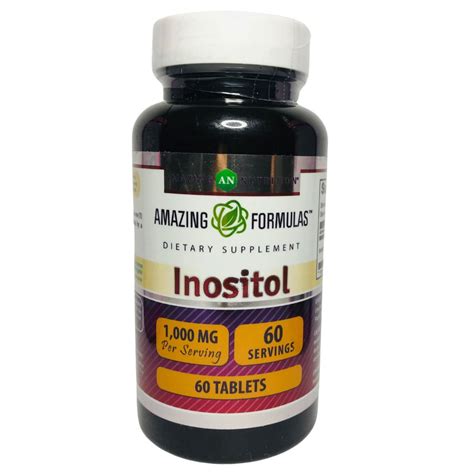 Amazing Nutrition Inositol 1 000 Mg 60 Tabletas Vitaminas Y Mas