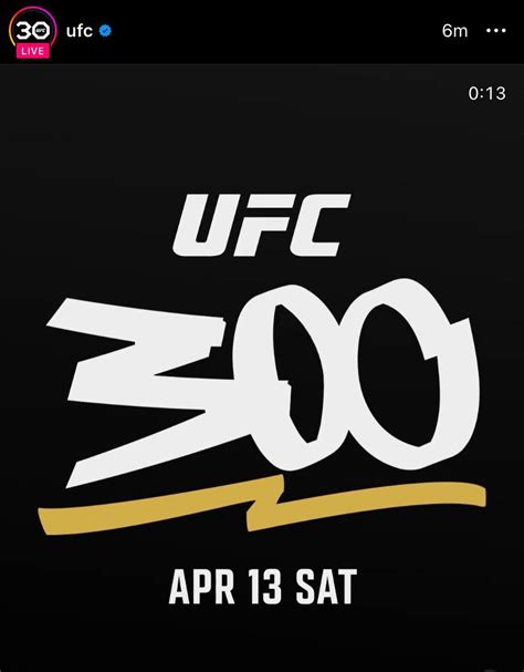 UFC 300 confirmed for April 13th : r/ufc