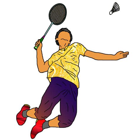 icon player badminton doing smash technique 23791181 PNG