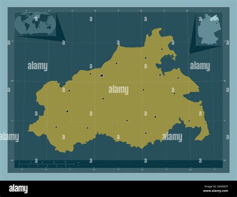 Mecklenburg Vorpommern State Of Germany Solid Color Shape Locations