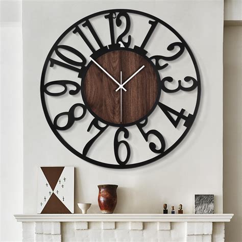 Leike Large Wall Clocks For Living Room Silent Non Ticking Battery