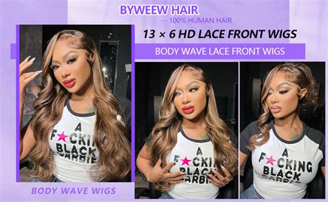 Amazon Honey Blonde Ombre Lace Front Wig Human Hair Highlight Body Wave 13X6 Lace Front