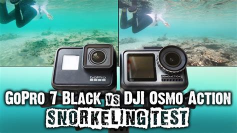 Dji Osmo Action Vs Gopro Hero 7 Black Underwater Snorkeling Test