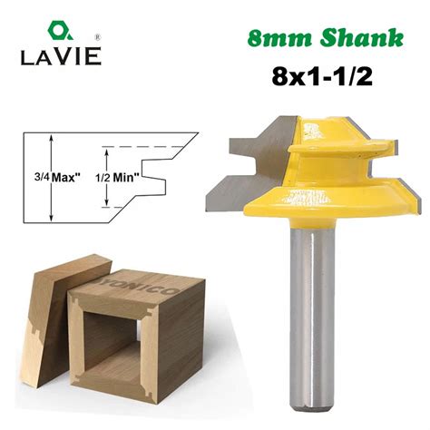 La Vie Pc Mm Shank Degree Small Lock Miter Router Bit Mortise