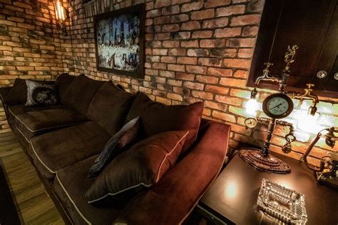 Pin by AWT on Steampunk Man Cave / Basement in 2022 | Man cave, Man cave basement, Sectional couch