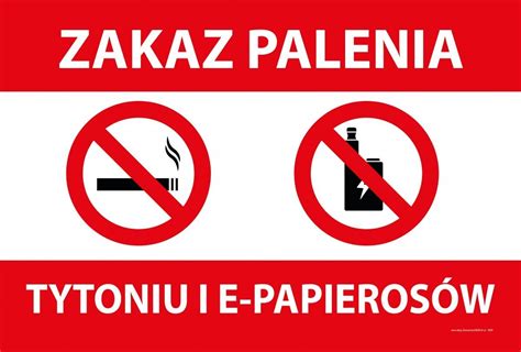 Tablica Pvc X Cm Zakaz Palenia