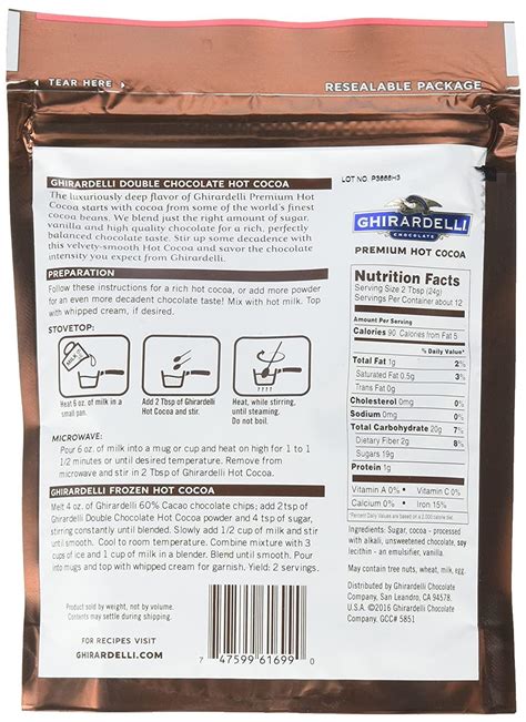 Ghirardelli Double Chocolate Hot Cocoa Oz Pack Of Premium