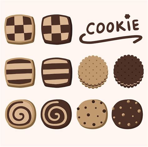 Premium Vector Set Of Types Of Cookies