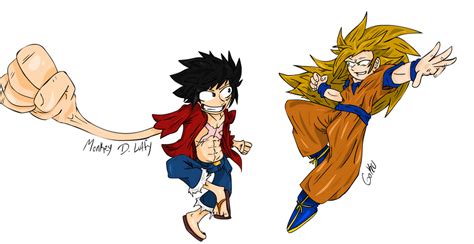 Gear 5 Luffy Vs Goku / Dragon Ball Z X One Piece - (Goku Super Saiyan Blue vs ... - Luffy ...