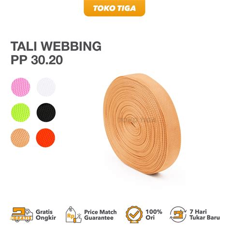 Jual Tali Webbing Tas Lebar 2 Cm Tali Bisban Nylon 30 Meter Shopee