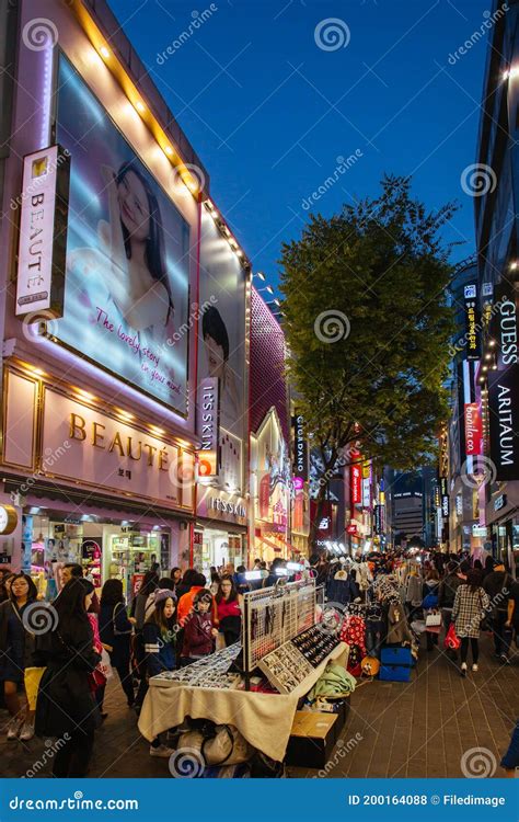 Myeong Dong District In Seoul South Korea Editorial Stock Photo Image