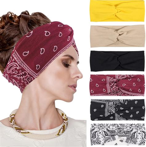 Pcs Bandeau Cheveux Femme Bandana Cheveux Femme Bandeau Large