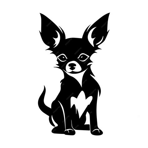 Premium Vector | Chihuahua silhouette character with vector illustration