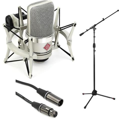 Neumann Tlm Studio Set Bundle With Stand And Cable Nickel