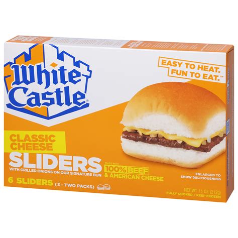 White Castle Sliders Classic Cheese Front Right Elevated