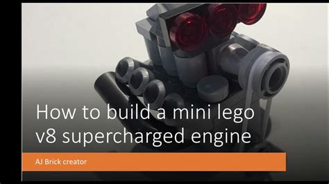 How To Build A Mini Lego V8 Supercharged Engine Youtube