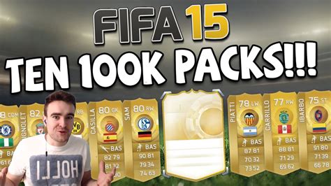 FIFA 15 TEN 100K PACKS Insane 1 Million Coin Pack Opening For