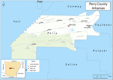 Map of Perry County, Arkansas - Thong Thai Real