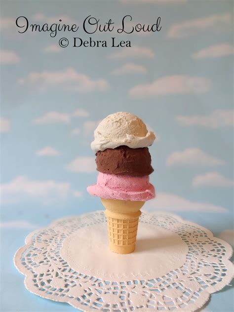 Fake Ice Cream Realistic Beautiful Gourmet Faux Triple Scoop Etsy