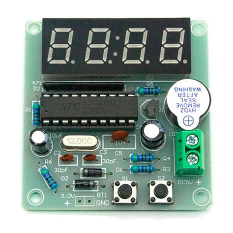 Конструктор электронные часы, AT89C2051, 4 разряда, DIY СОБЕРИ САМ ...