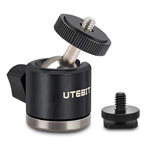 UTEBIT Mini Tripod Head Ball Head With 1 4 Hot Shoe Adapter 360 Rotatable Ball Head Hot Shoe