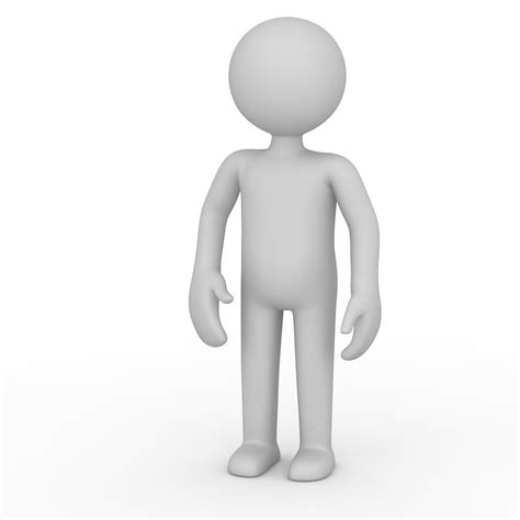 3d White Man Character Model