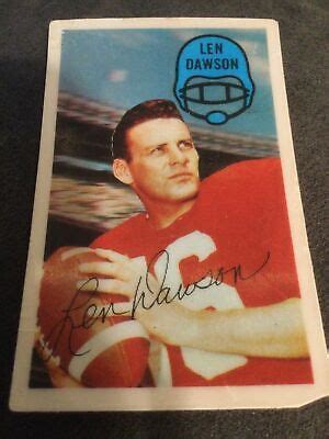 1970 Kelloggs 6 3D Superstars Len Dawson Kansas City Chiefs QB HOF