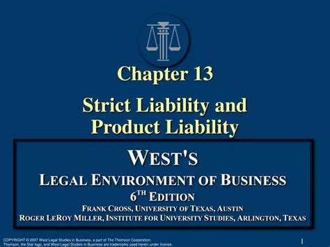 Ppt Chapter 13 Strict Liability And Product Liability Powerpoint