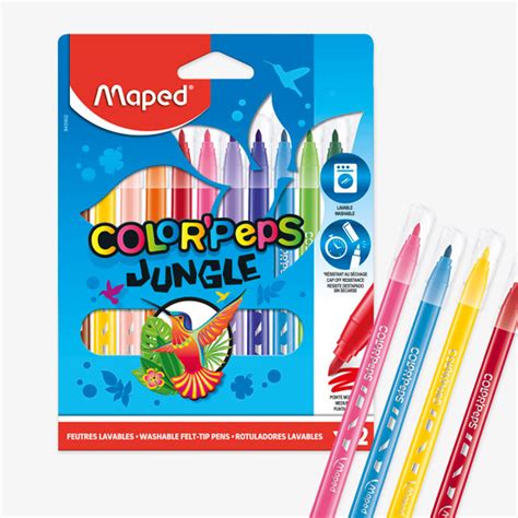 12 Feutres Maped Colors Peps Jungle Stikets