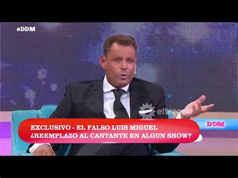 El Doble De Luis Miguel Confiesa Que Sí Cubrió Al Cantante En Dos Ocasiones Segundo A Segundo