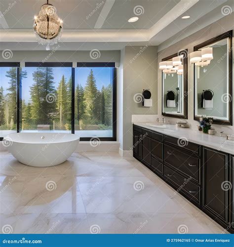 17 a Luxurious Master Bathroom with a Double Vanity, Marble Tile, and a ...